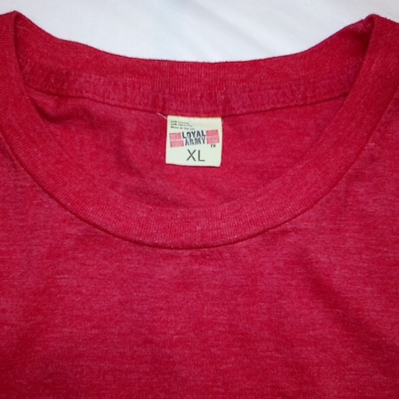 Loyal Army, Size XL, Red w/Gold "single" & "taken" imprint, Short Sleeve T-shirt - Picture 3 of 4